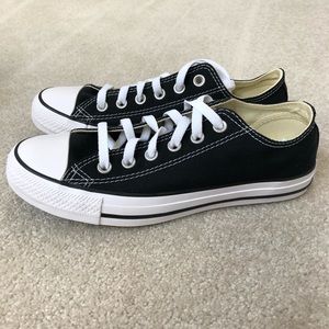 Converse Wide Width Chuck Taylor Low Top Sneakers, Black, Size Mens 6 Womens 8
